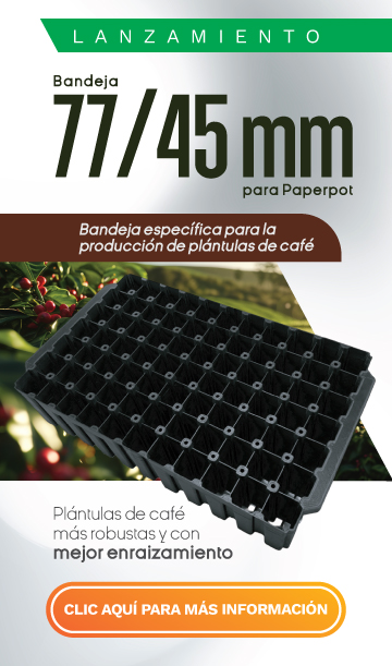 BANDEJA PLÁSTICA RÍGIDA 77 PARA PAPERPOT DE 45MM